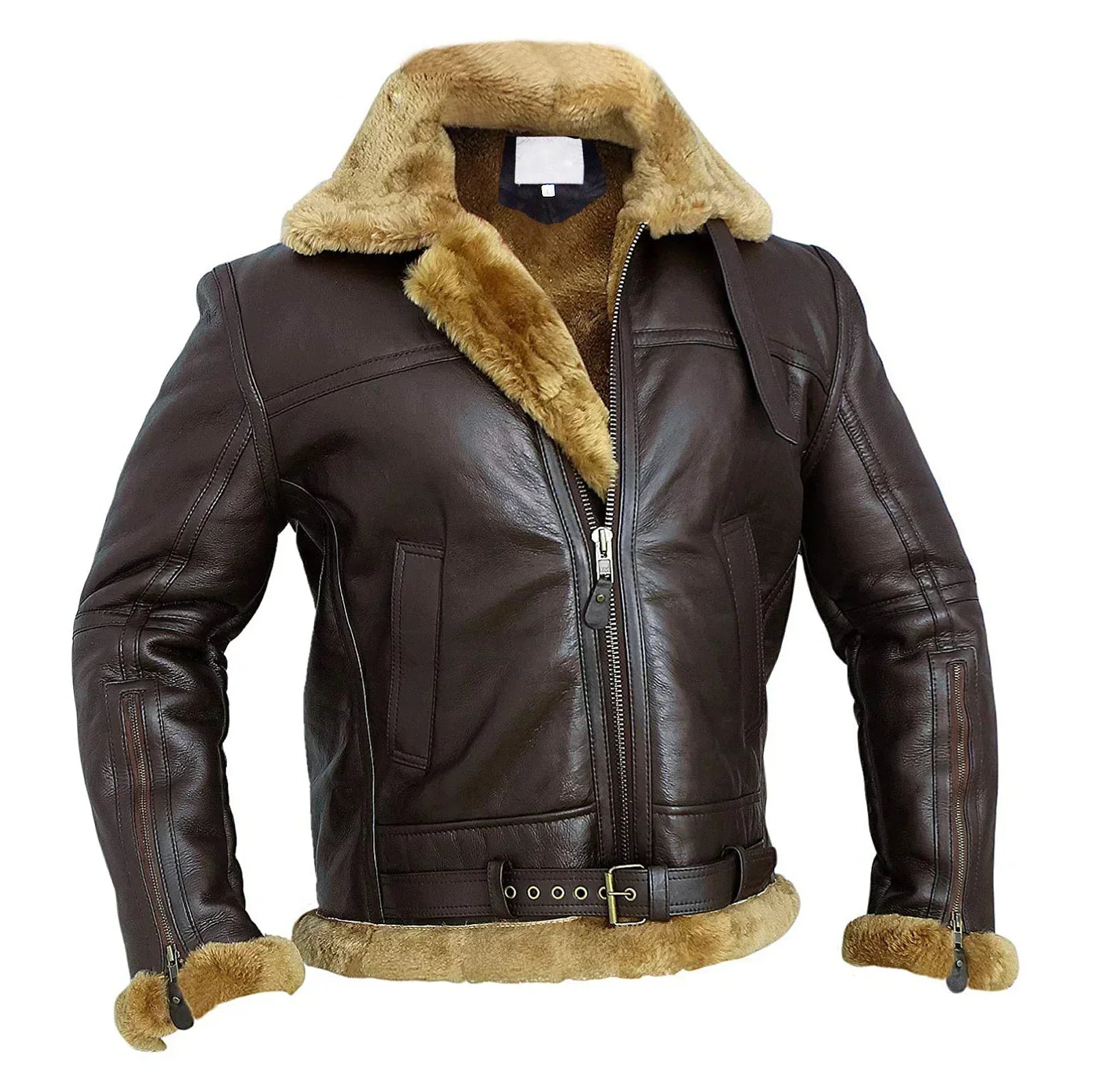 Shearling-gefütterte Ginger-Bomberjacke