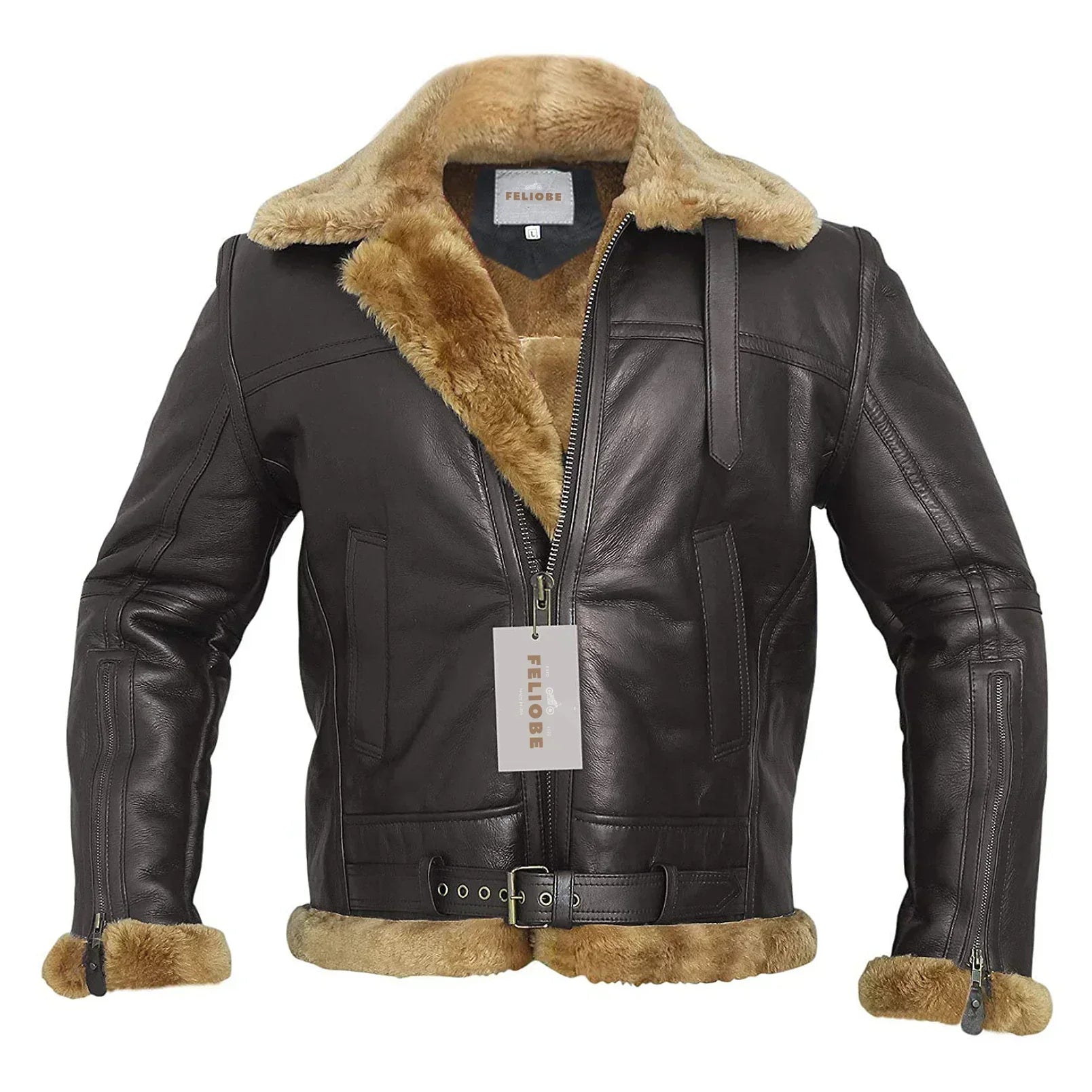 Shearling-gefütterte Ginger-Bomberjacke