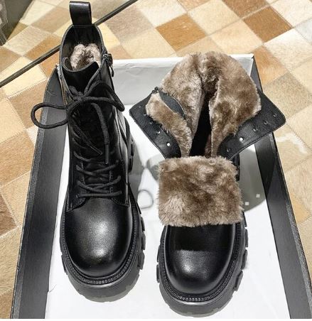 Damen-Winterstiefel mit Reißverschluss