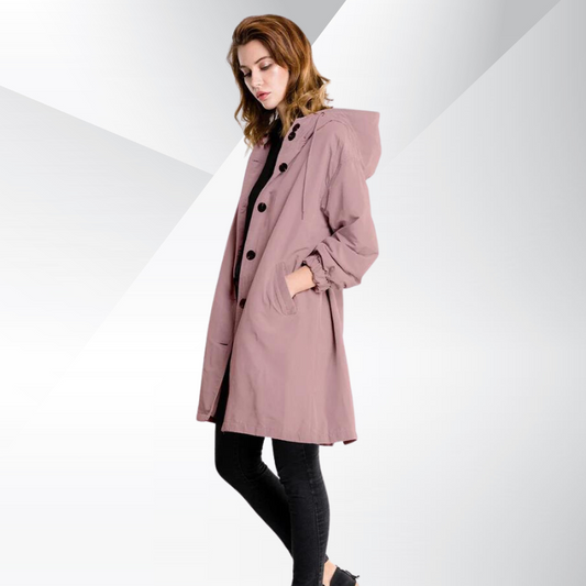 Trenchcoat für Damen mit Kapuze