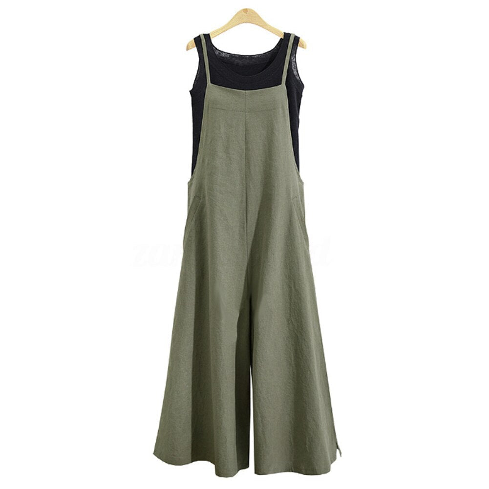 Frauen Latzhose Jumpsuit, lässiger Schnitt