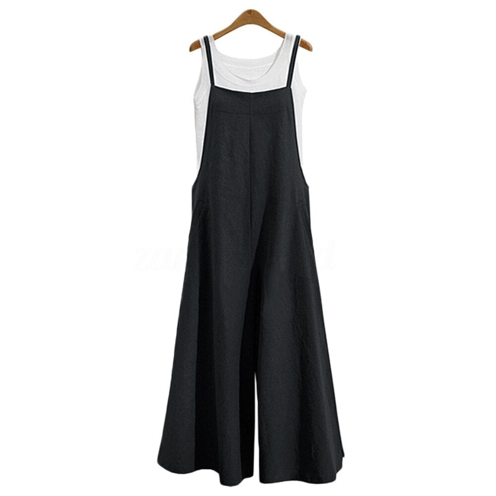 Frauen Latzhose Jumpsuit, lässiger Schnitt