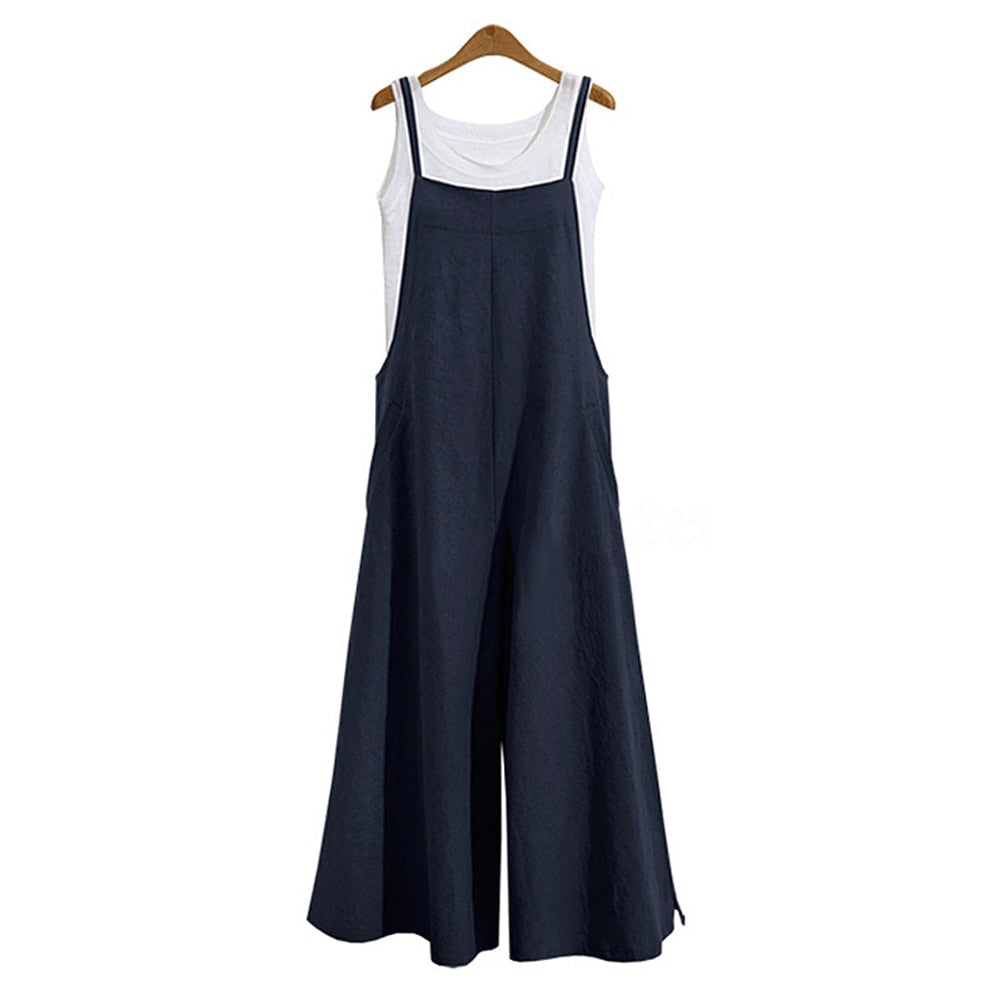 Frauen Latzhose Jumpsuit, lässiger Schnitt