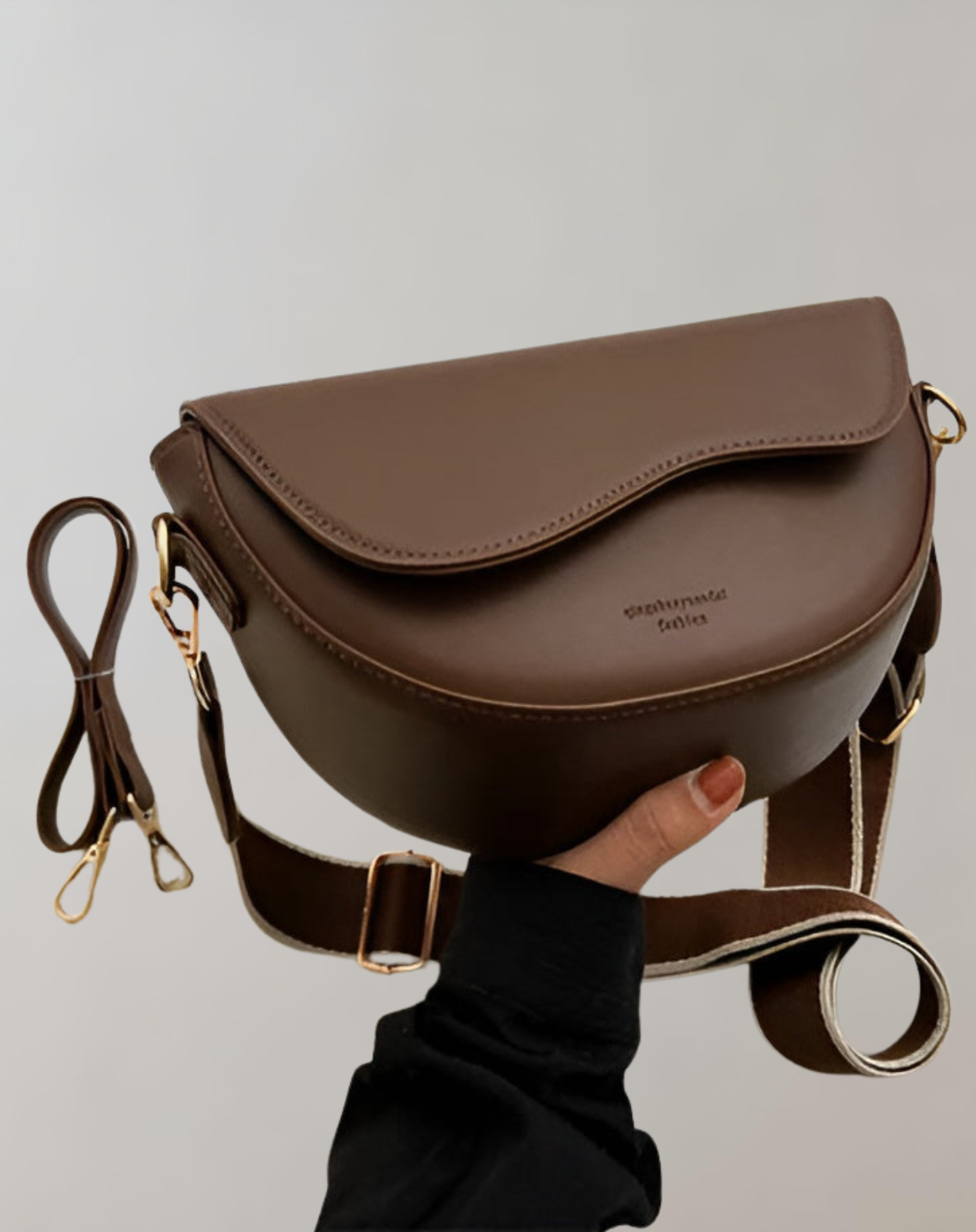 WolffMode Damen Crossbody Tasche aus veganem Leder: Modernes Design