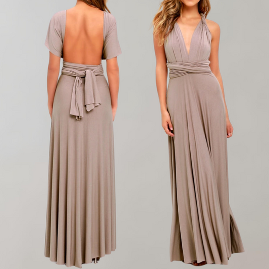 WolffMode Schick Maxidress with Waist Belt