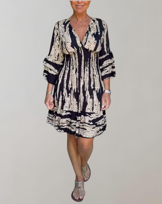 WolffMode Women's Printed Mini Cocktail Dress