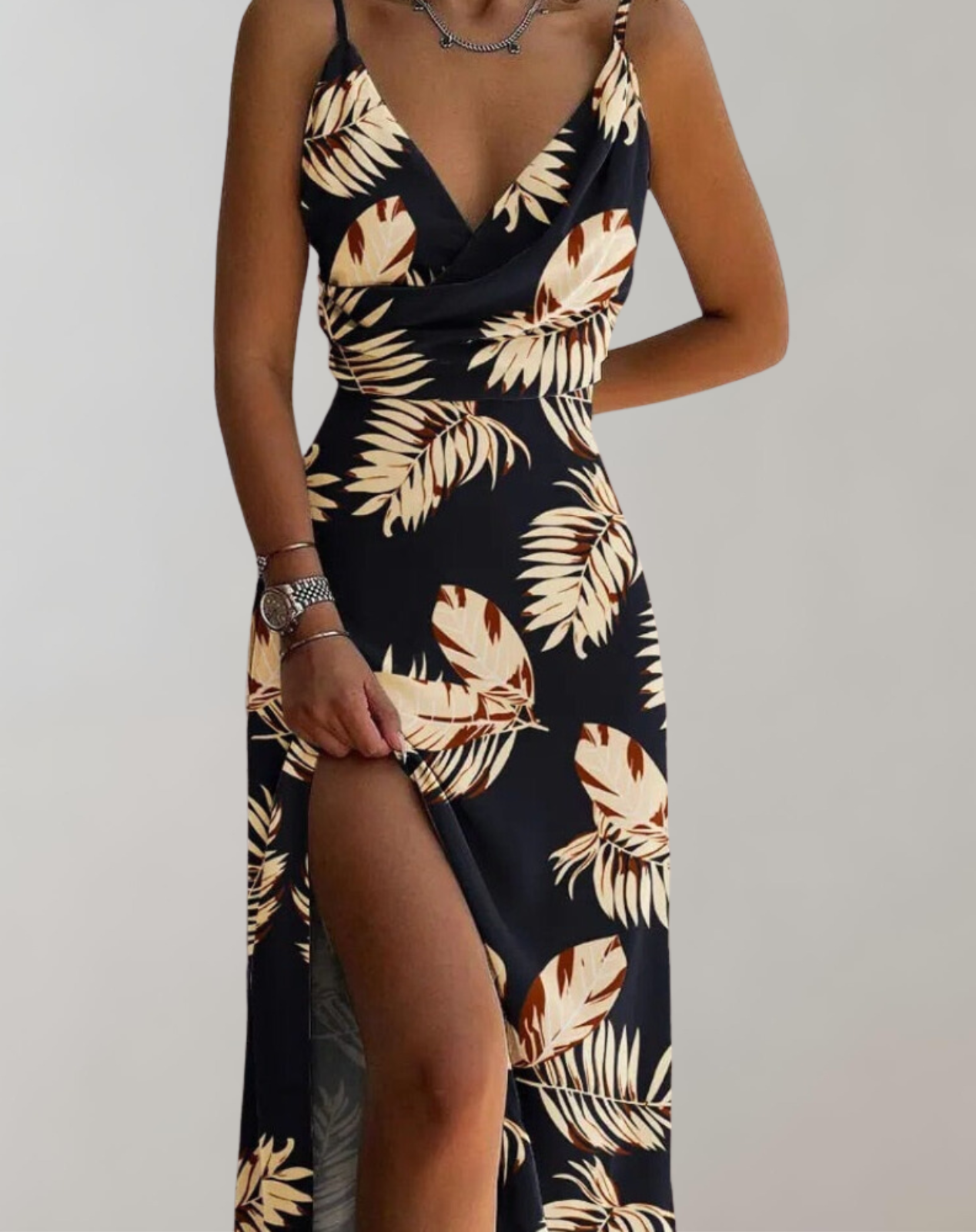 WolffMode timeless midi cocktail dress for women with print