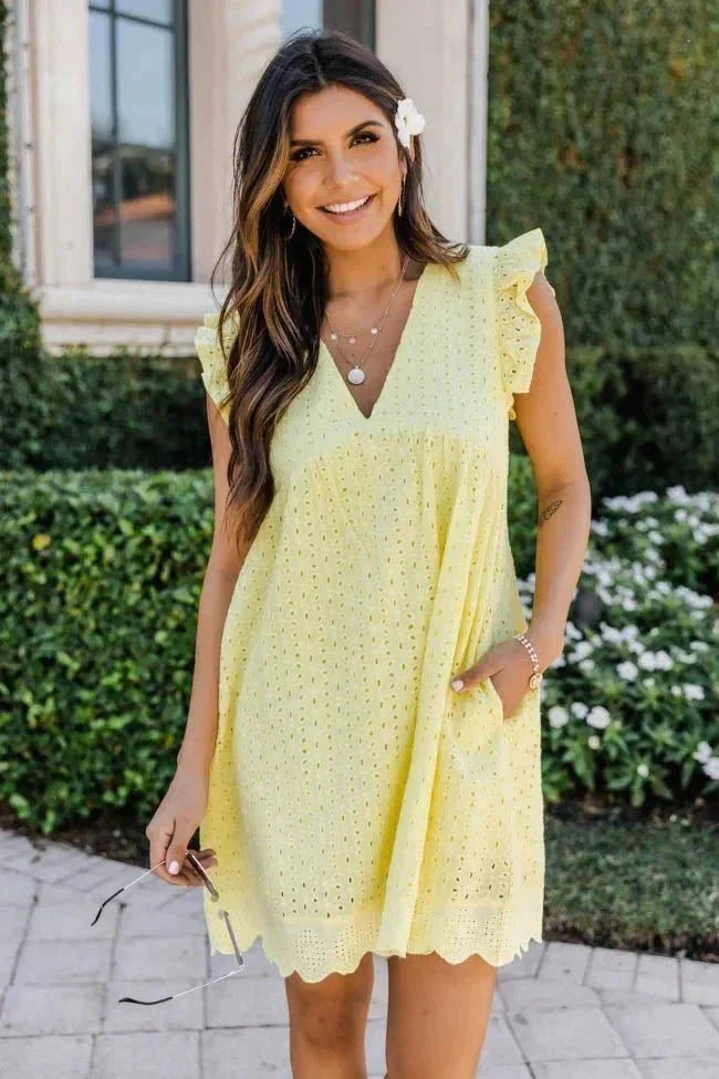 V-Neck Dresses with Sleeves