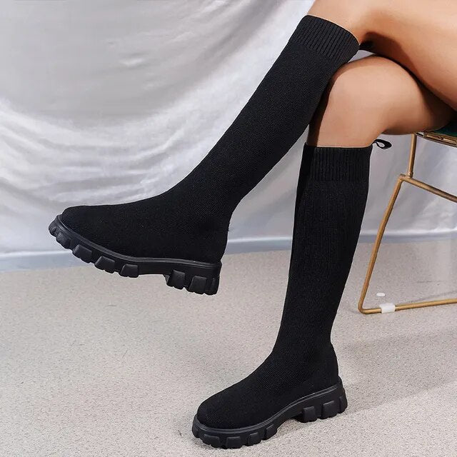 Stretch-Ankle Boots