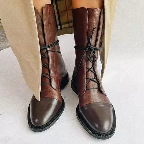 WOLFFMODE Vintage-Style High-Heeled Boots