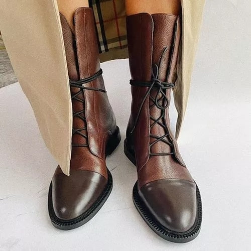 Damen-Stiefeletten im Vintage-Stil mit Absatz von WOLFFMODE