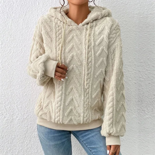 Frauen Herbst Hoodie aus Teddy Fleece von WOLFFMODE