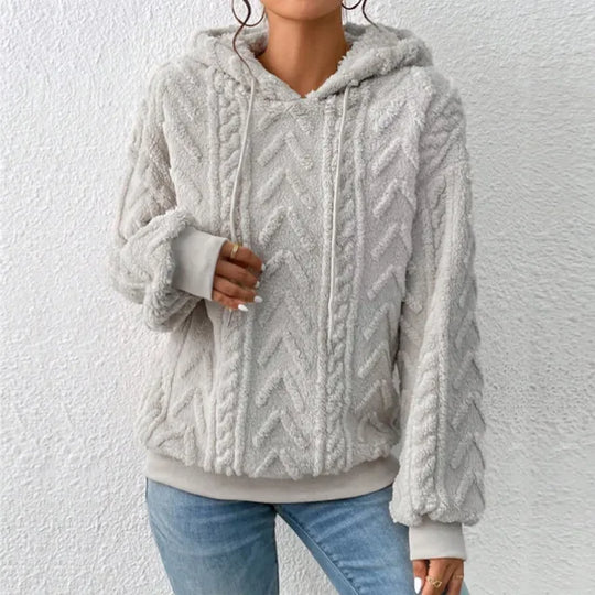 Frauen Herbst Hoodie aus Teddy Fleece von WOLFFMODE