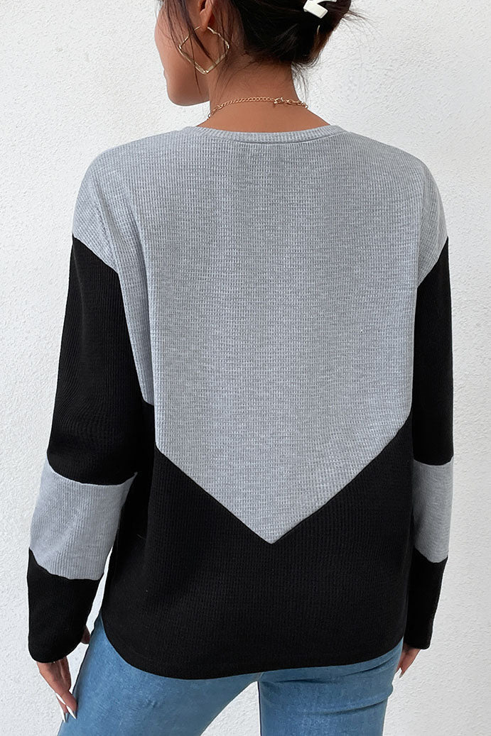 Wolffmode: Farbblock-Pullover im Casual-Stil