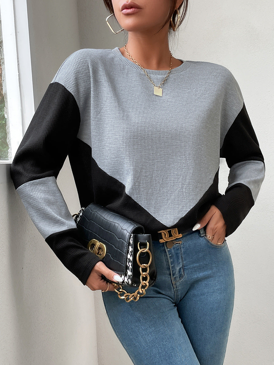 Wolffmode: Farbblock-Pullover im Casual-Stil