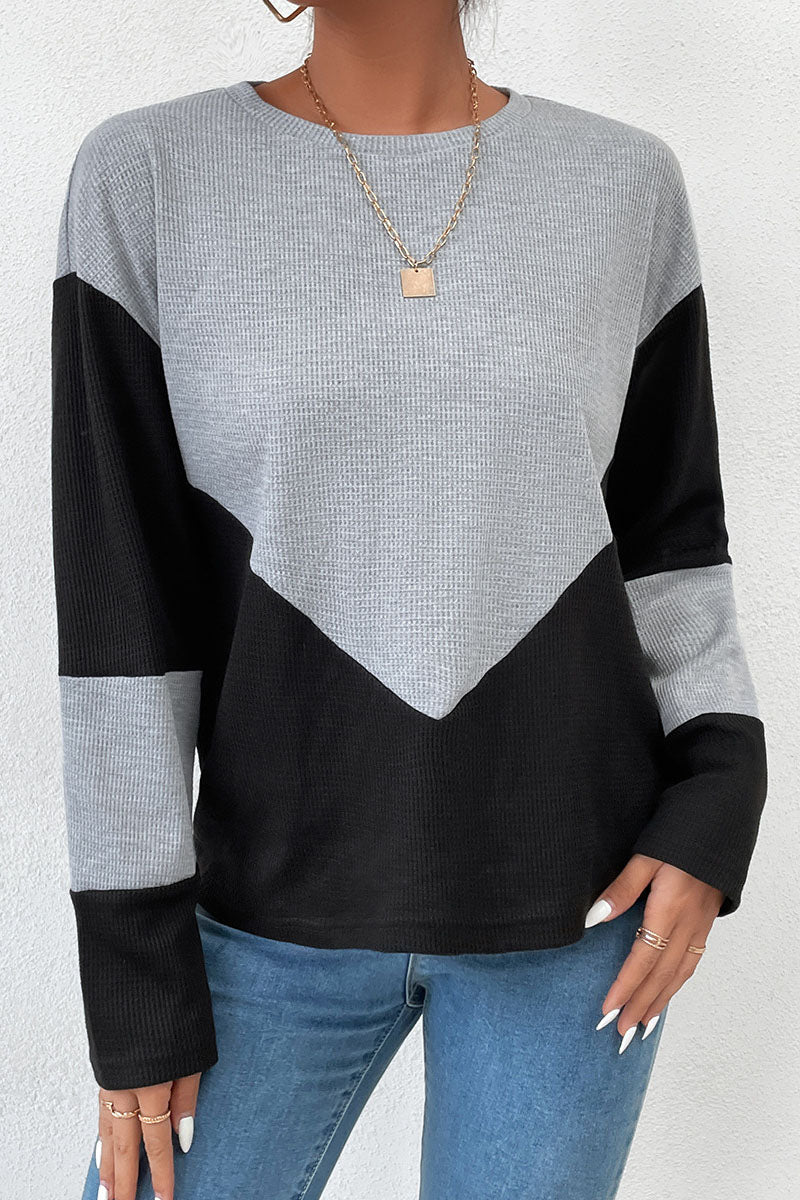 Wolffmode: Farbblock-Pullover im Casual-Stil