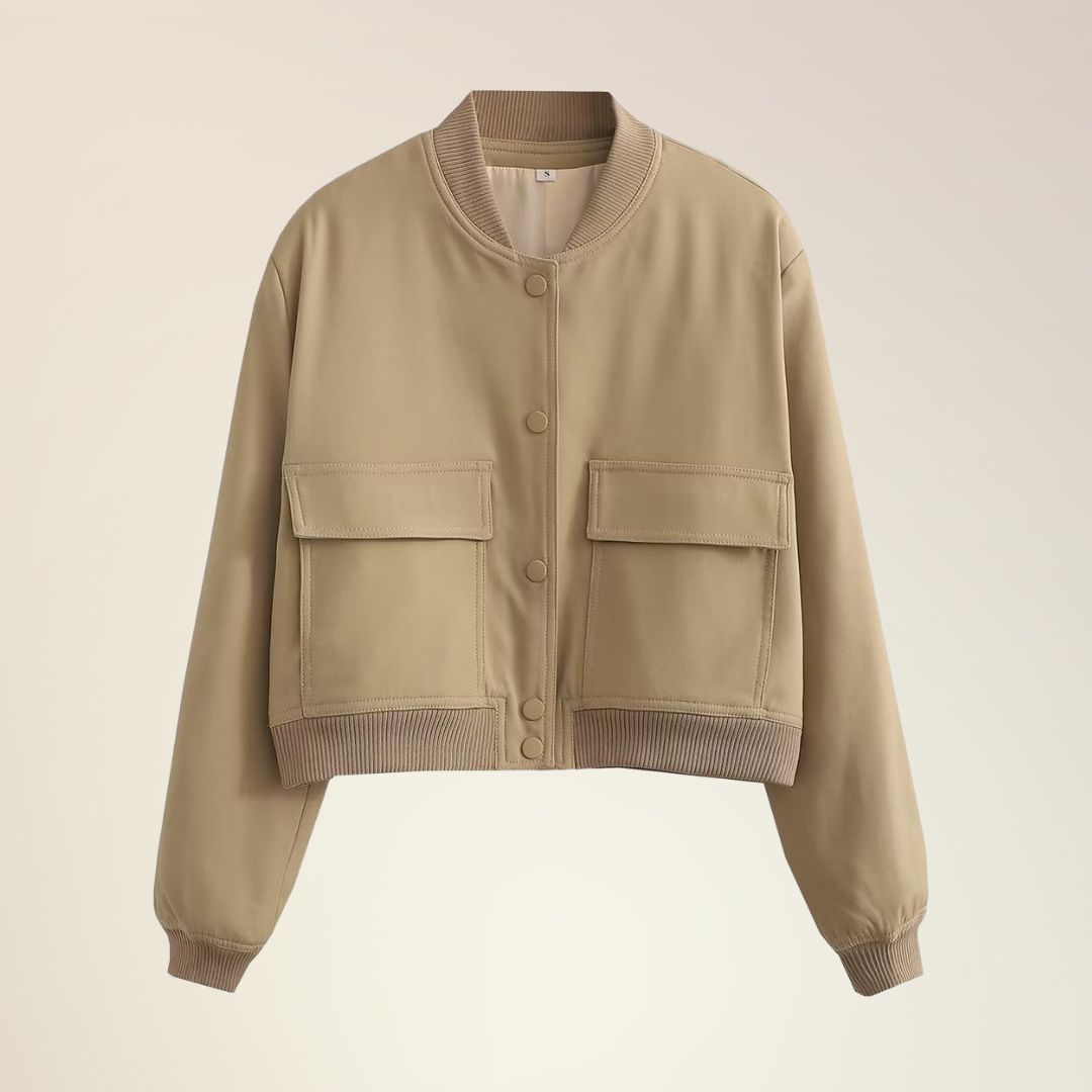 Women's Short Casual Bomber Jacket by WolffMode