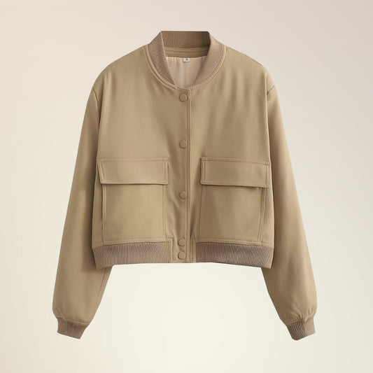 Women's Short Casual Bomber Jacket by WolffMode