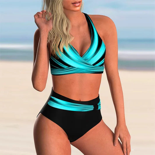 Damens Bikini-Set mit hohem Bund und Push-up Effekt von WOLFFMODE