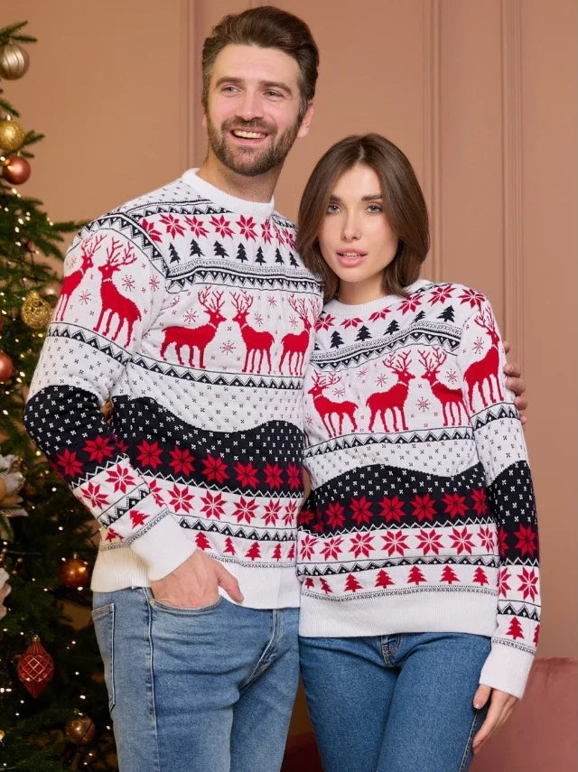 WOLFFMODE Ugly Christmas Sweater: Warm Knit Pullover for Women, Men, and Children