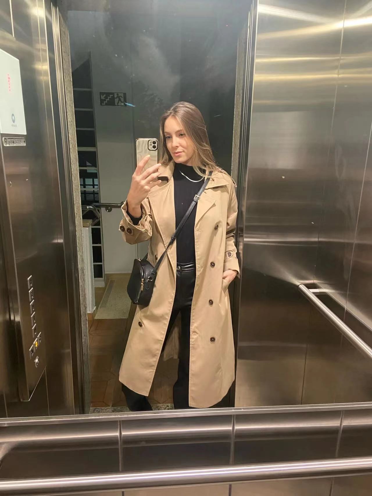 Women's Wolffmode Classic Double-Breasted Oversized Trench Coat