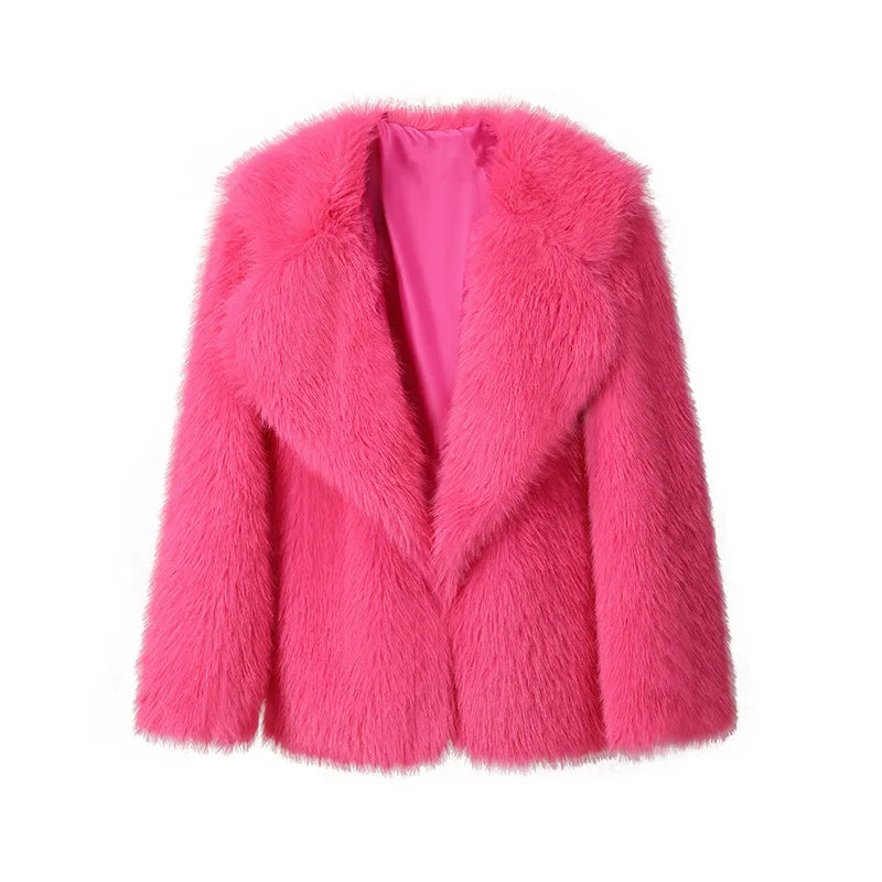 Slim Faux Fur Coat by WOLFFMODE