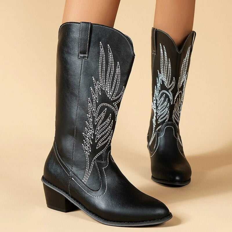 Hochwertige Damen Cowboy-Stiefel im Boho-Stil von WOLFFMODE