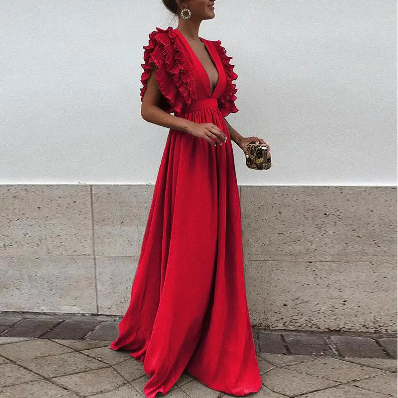 Wolffmode: Raffungärmel-Kleid im eleganten Stil