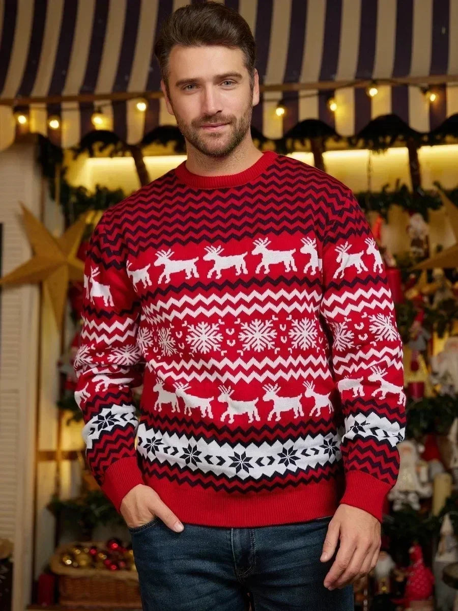 Unattraktiver Weihnachtspullover von WOLFFMODE – Bequemer Strickpullover im skandinavischen Design