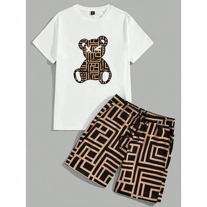 Polyester Graphics Cartoon WolffMode Set: Cartoon Polyester Summer Design