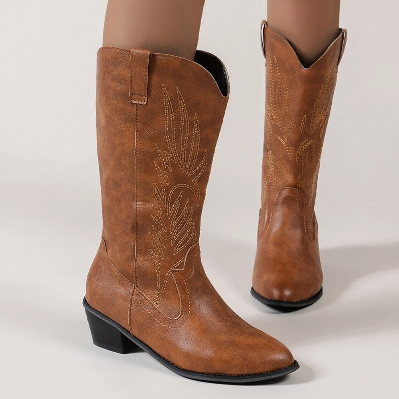 Hochwertige Damen Cowboy-Stiefel im Boho-Stil von WOLFFMODE