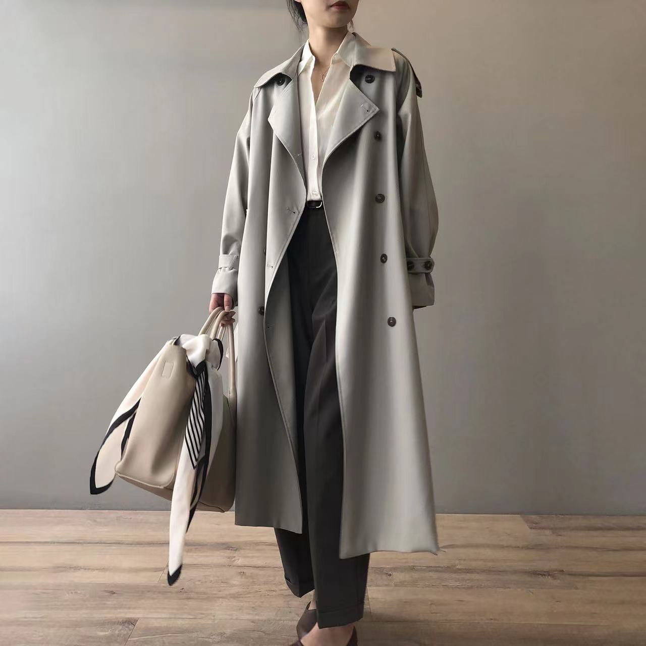 Women's Wolffmode Classic Double-Breasted Oversized Trench Coat