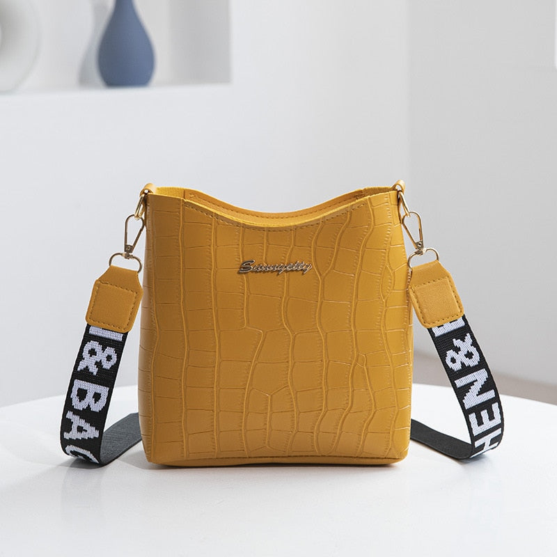 WOLFFMODE Jaunty Damen Mini-Crossbody-Tasche im Eimer-Design