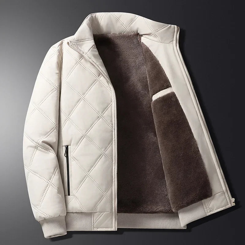 Wolffmode: Elegantly lined winter coat with fleece