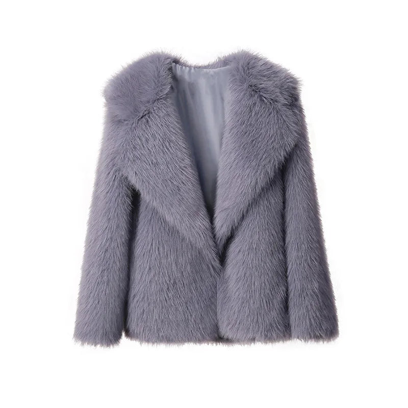 Slim Faux Fur Coat by WOLFFMODE