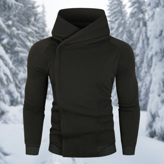 Männer-Fleece-Hoodie mit Reißverschluss von WOLFFMODE
