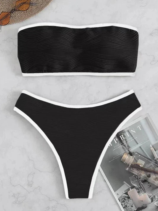 WOLFFMODE Bandeau Bikini Set