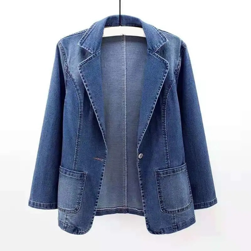 Eleganter Damen-Denim-Blazer von WOLFFMODE: bequem, knitterfrei und stilvoll