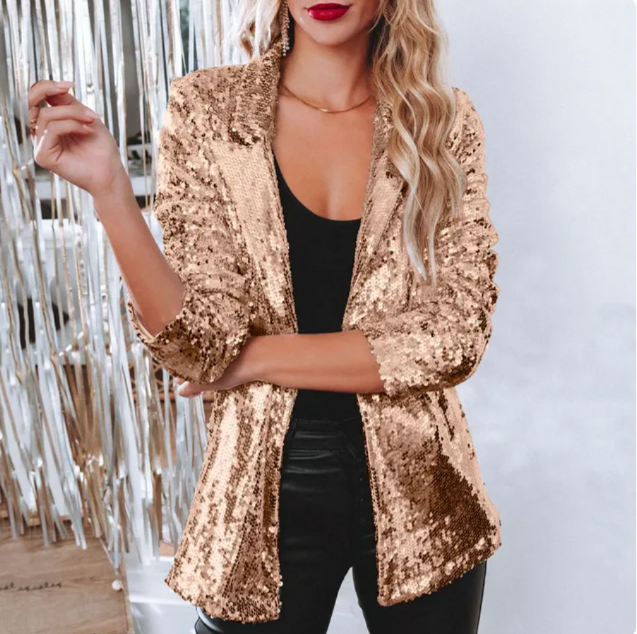 Elegantes Damen-Glitzerblazer für den Winter von WOLFFMODE