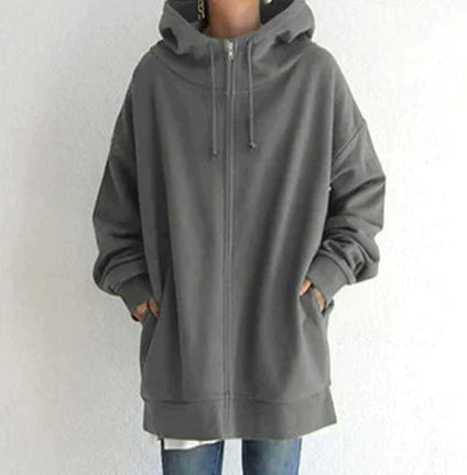 Damen Winter-Reißverschluss-Hoodie