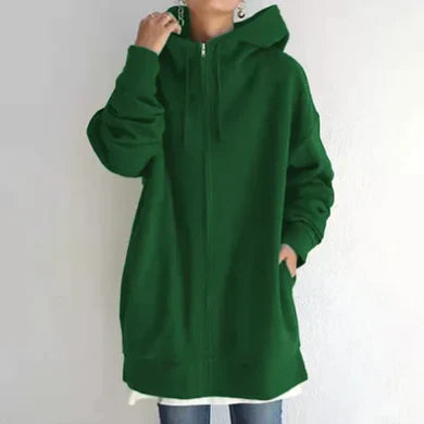 Damen Winter-Reißverschluss-Hoodie