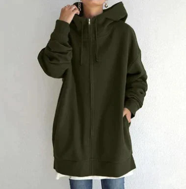 Damen Winter-Reißverschluss-Hoodie