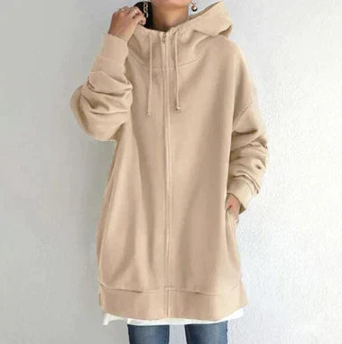 Damen Winter-Reißverschluss-Hoodie