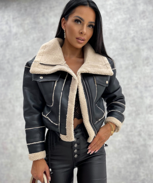 WolffMode Leather Jacket with Fleece Lining