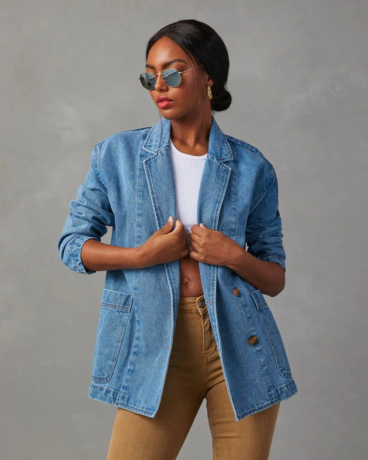 Stylish Jeans Blazer by WOLFFMODE