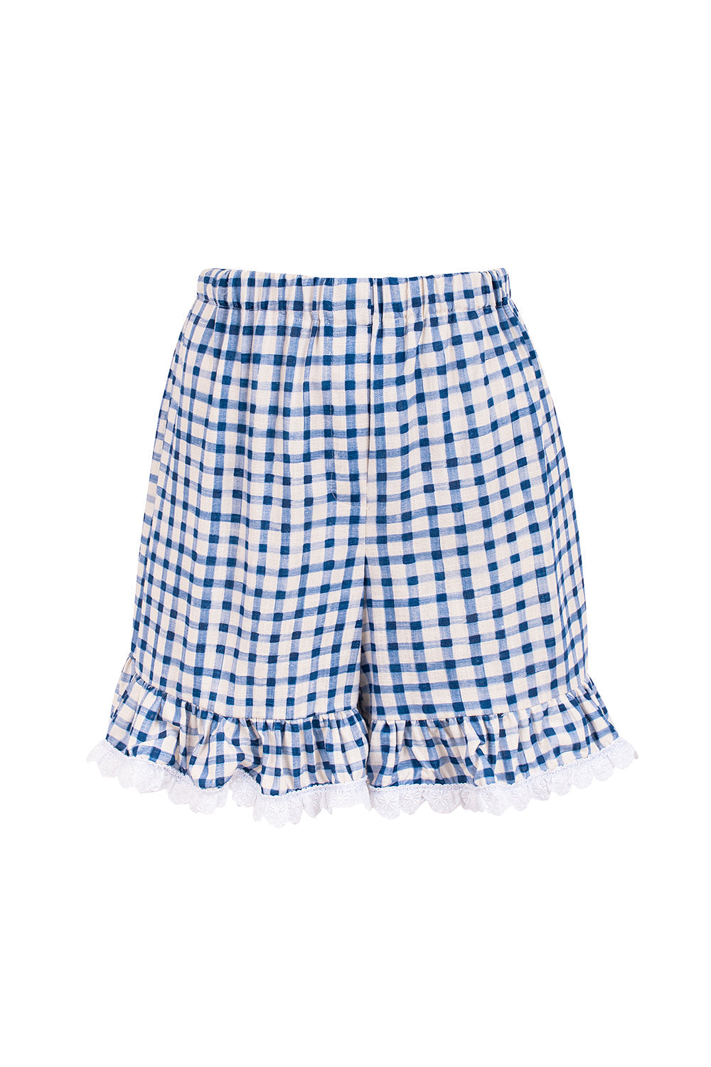 WolffMode Shorts in Blue Gingham