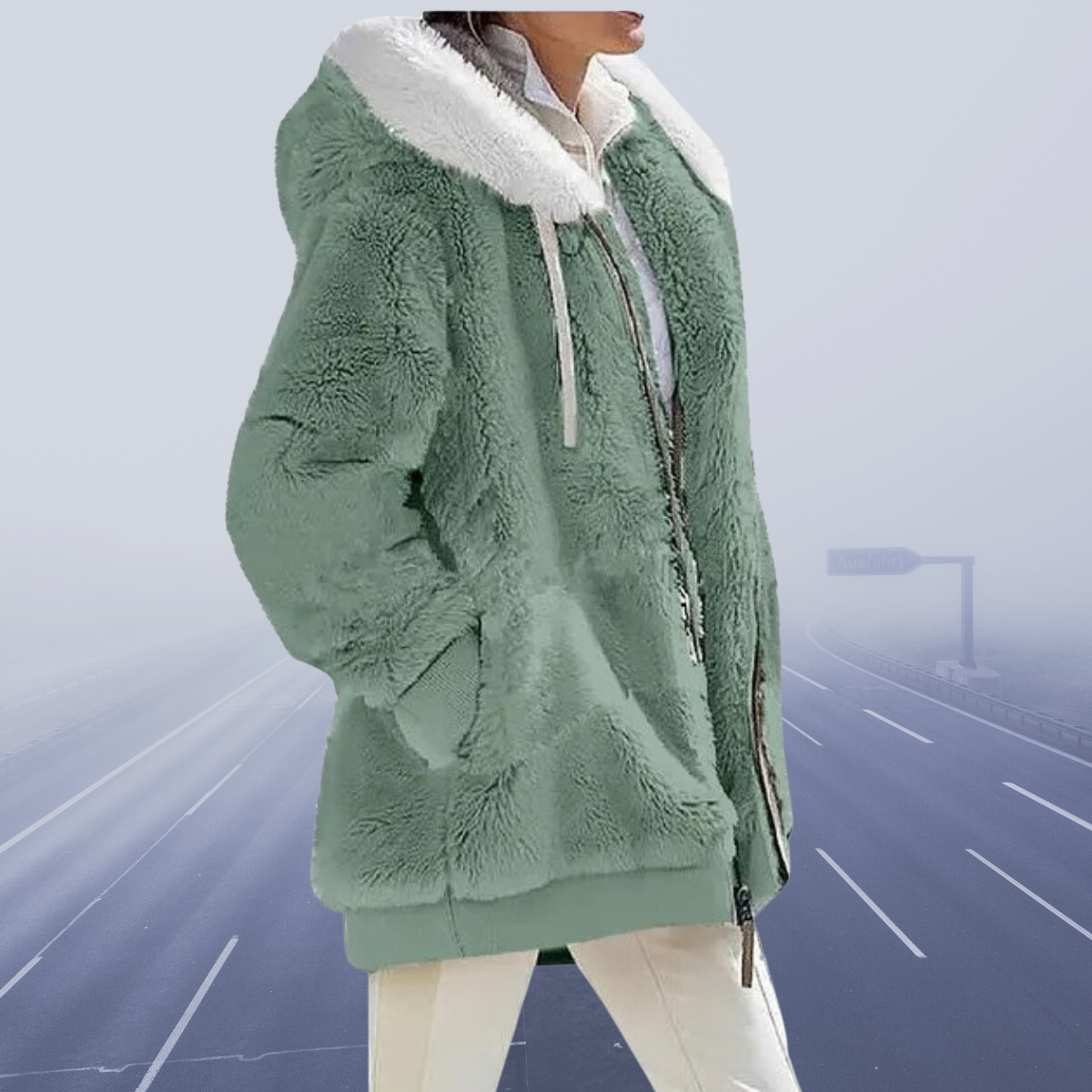 Weiche, warme Winterjacke mit figurbetonter Passform