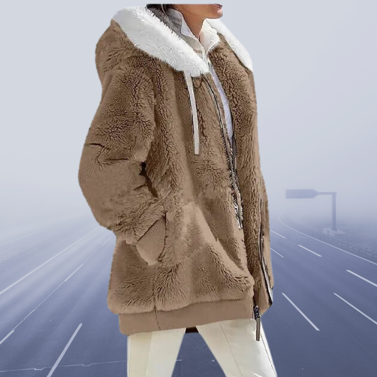 Weiche, warme Winterjacke mit figurbetonter Passform