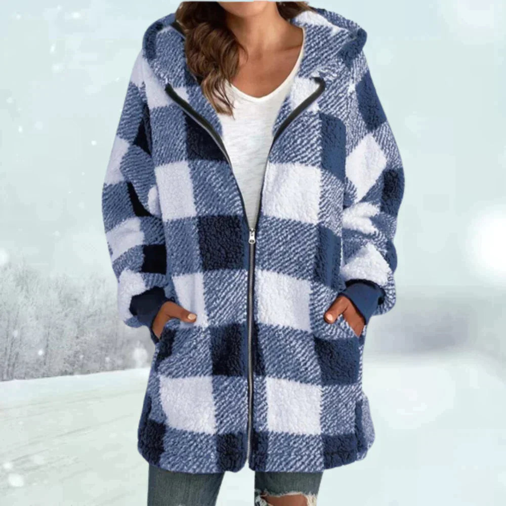 Zeitlose karierte Winterjacke von WOLFFMODE