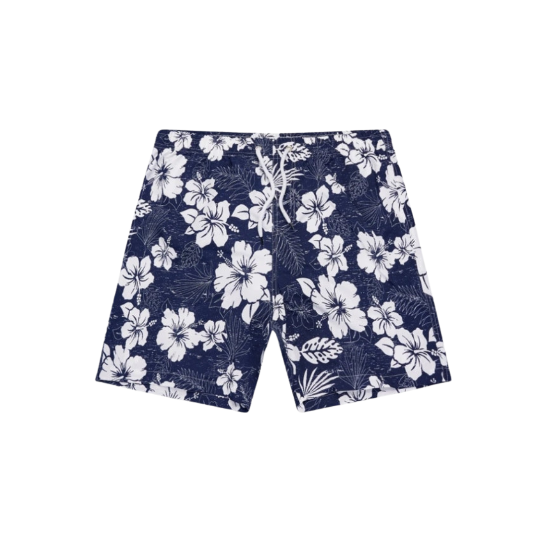 Relaxed WolffMode Hawaiian Shorts, Unprinted, No Flowers